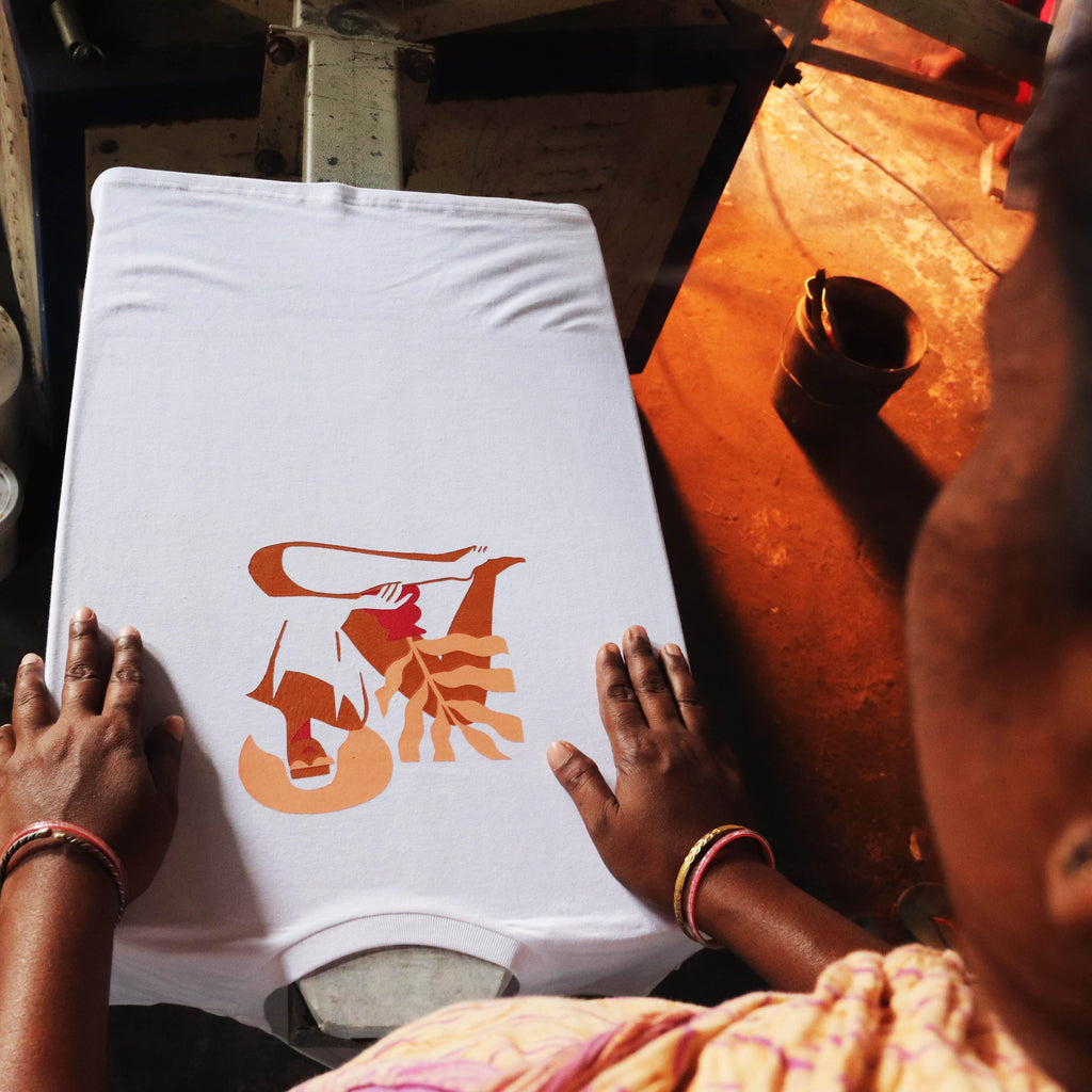 Maya Printed Organic Cotton T-shirt - Project Três