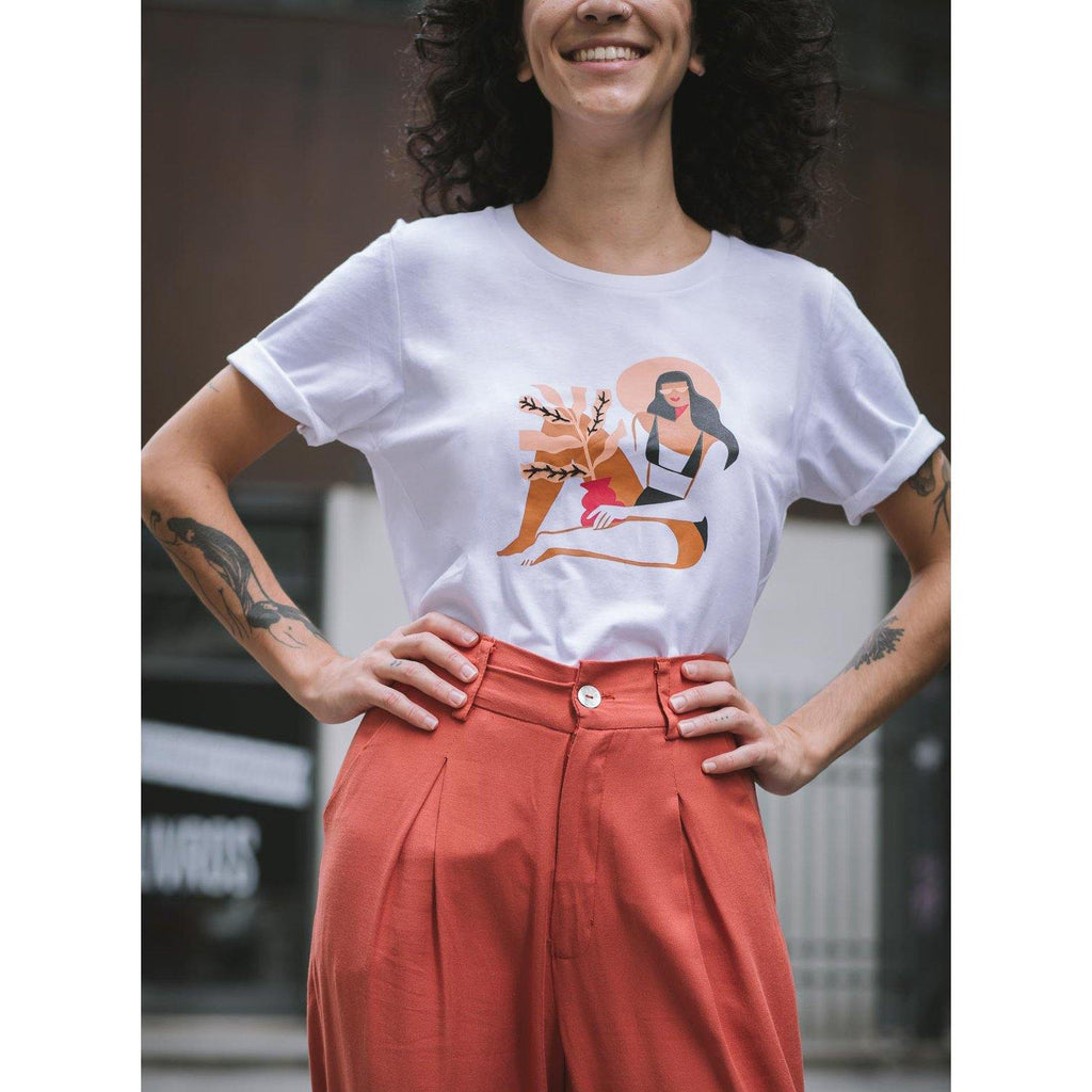 Maya Printed Organic Cotton T-shirt - Project Três
