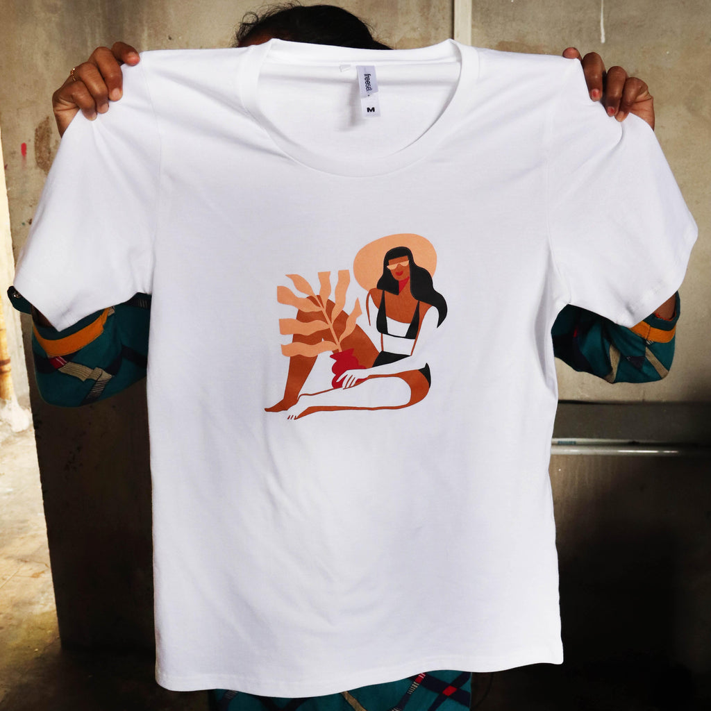 Maya Printed Organic Cotton T-shirt - Project Três