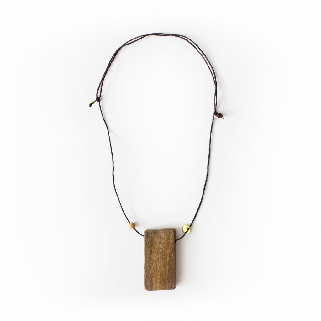 Carla Recycled Wood Necklace - Project Três